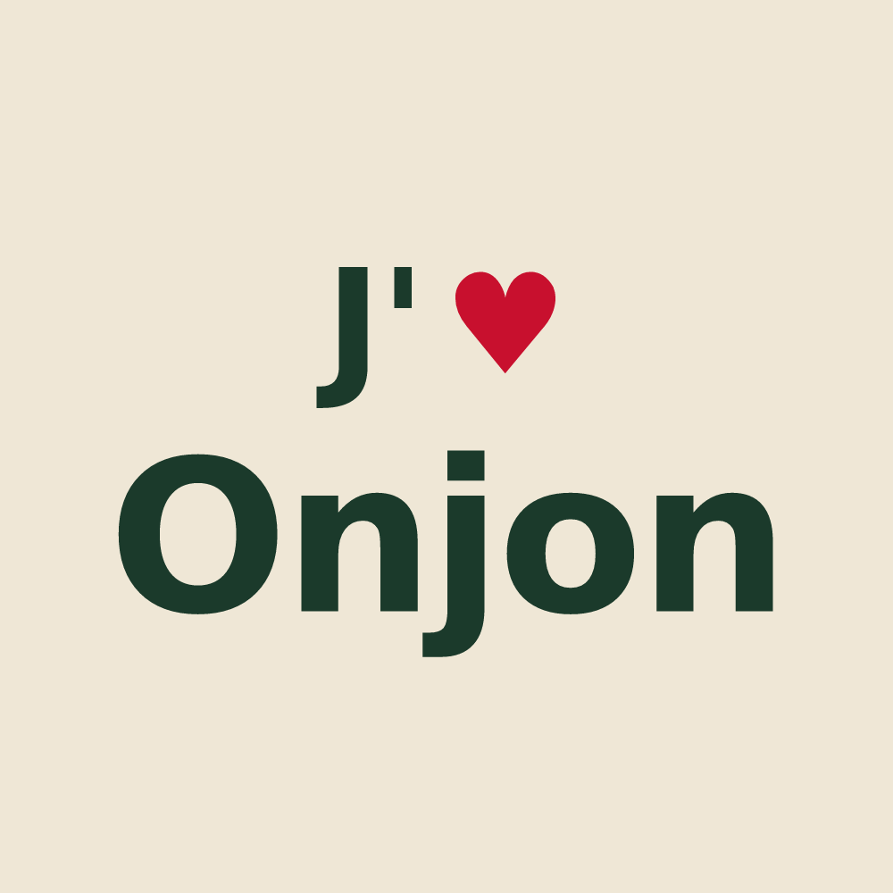 Tote bag personnalisé Onjon — design J'aime Onjon