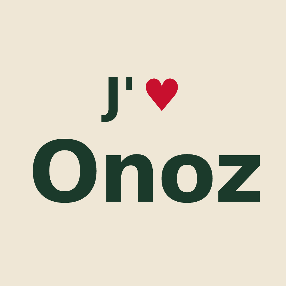 Tote bag personnalisé Onoz — design J'aime Onoz