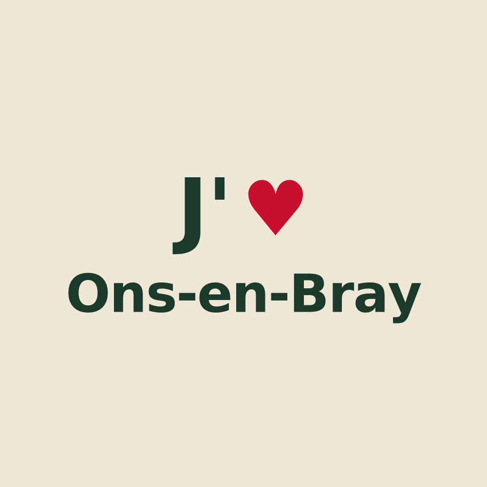 Tote bag personnalisé Ons-en-Bray — design J'aime Ons-en-Bray