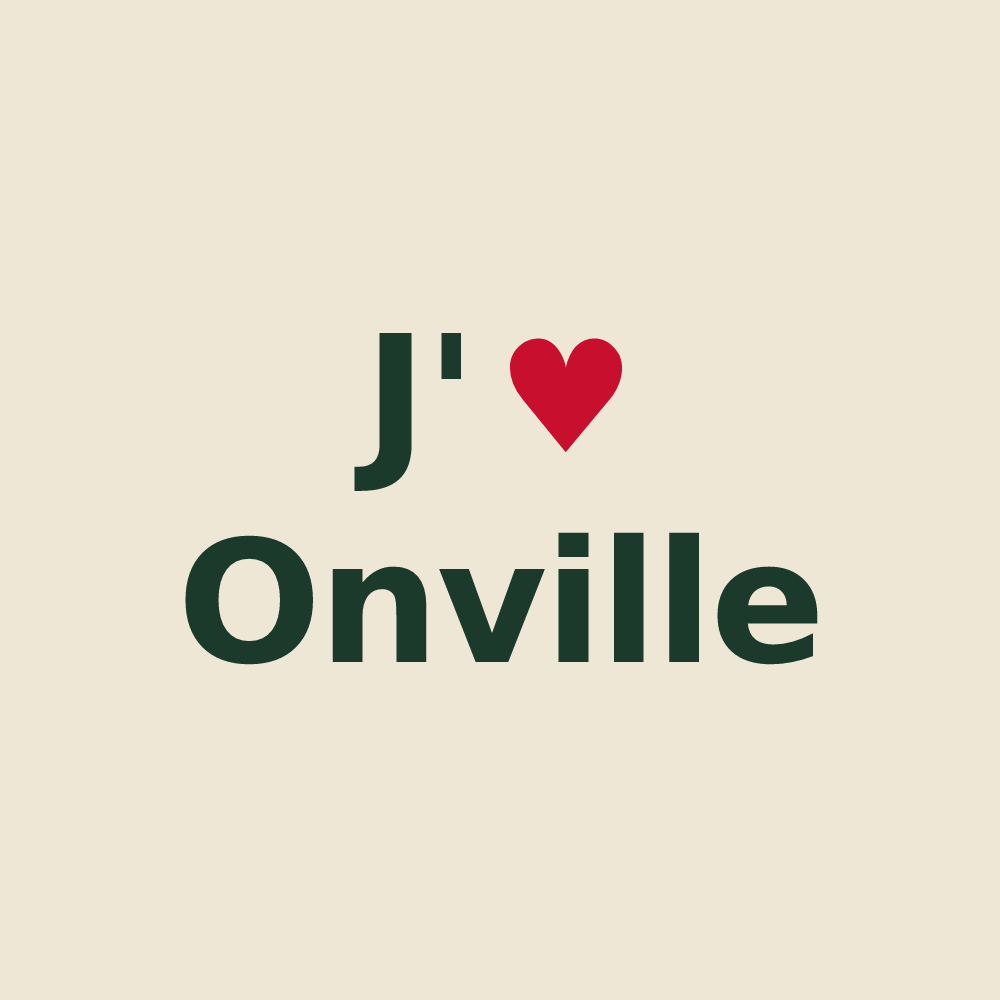 Tote bag personnalisé Onville — design J'aime Onville