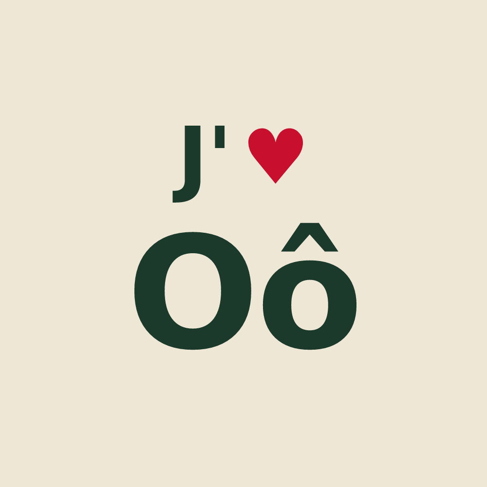 Tote bag personnalisé Oô — design J'aime Oô