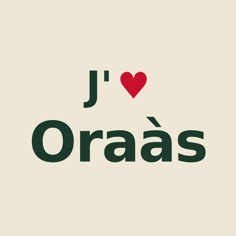 Tote bag personnalisé Oraàs — design J'aime Oraàs