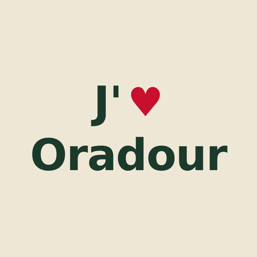Tote bag personnalisé Oradour — design J'aime Oradour