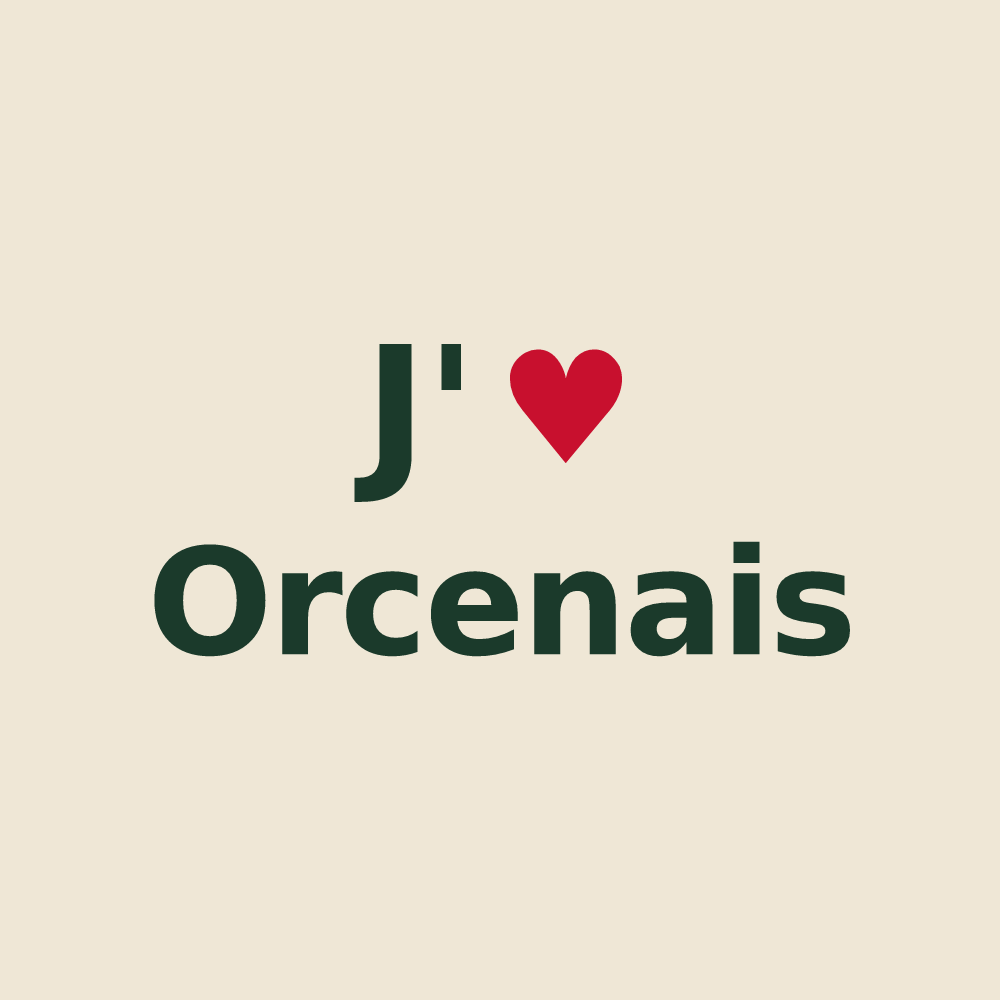 Tote bag personnalisé Orcenais — design J'aime Orcenais