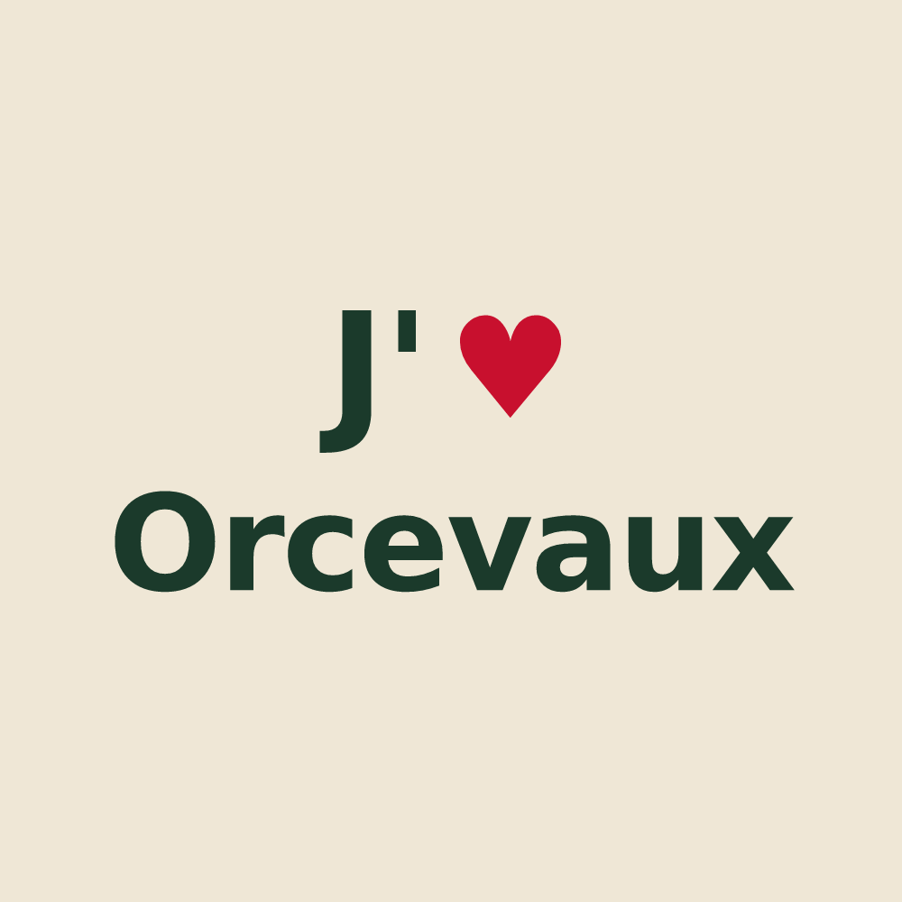 Tote bag personnalisé Orcevaux — design J'aime Orcevaux