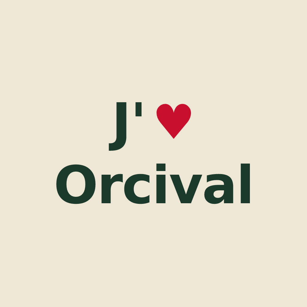 Tote bag personnalisé Orcival — design J'aime Orcival