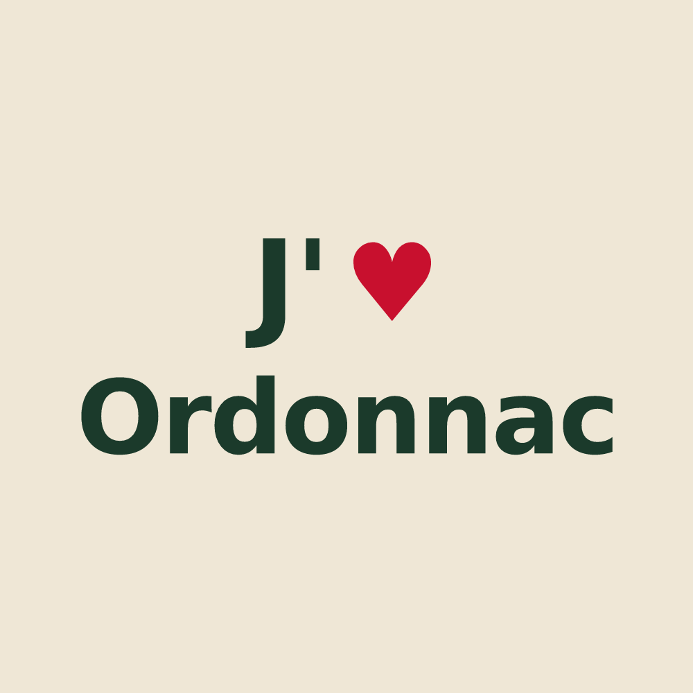 Tote bag personnalisé Ordonnac — design J'aime Ordonnac