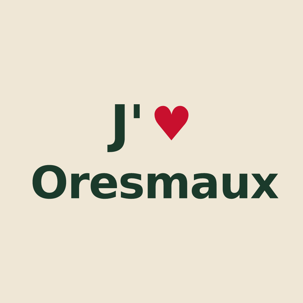 Tote bag personnalisé Oresmaux — design J'aime Oresmaux