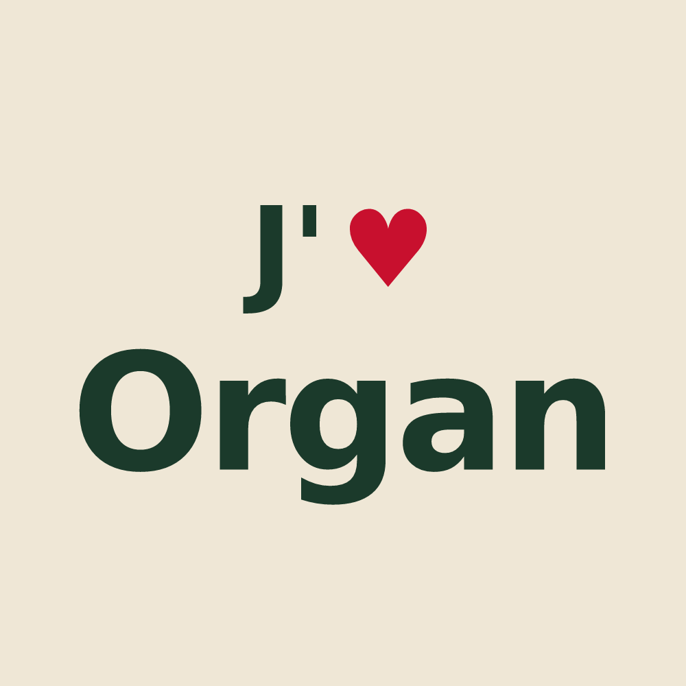 Tote bag personnalisé Organ — design J'aime Organ