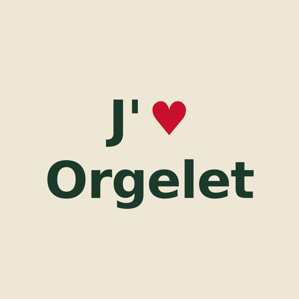 Tote bag personnalisé Orgelet — design J'aime Orgelet