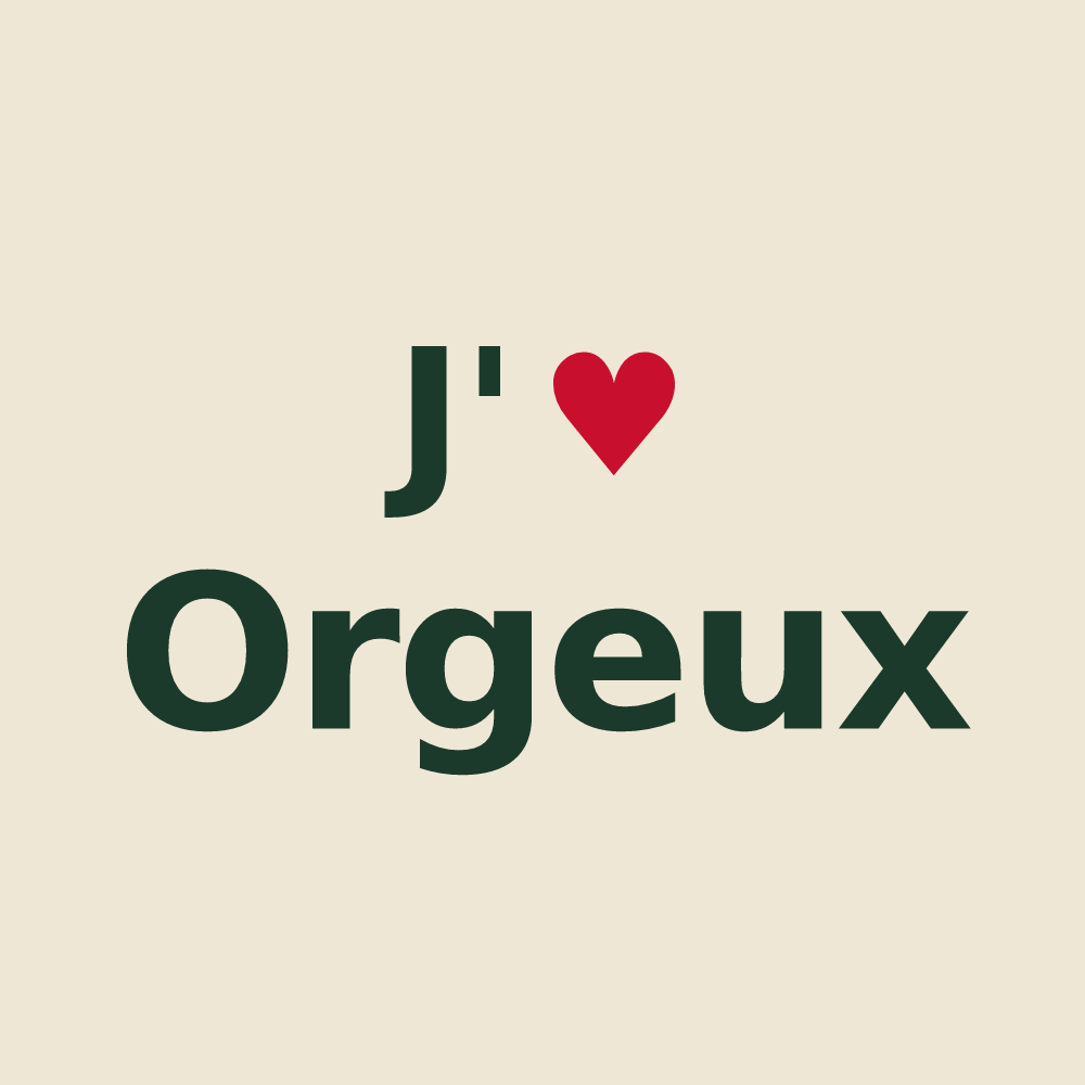 Tote bag personnalisé Orgeux — design J'aime Orgeux
