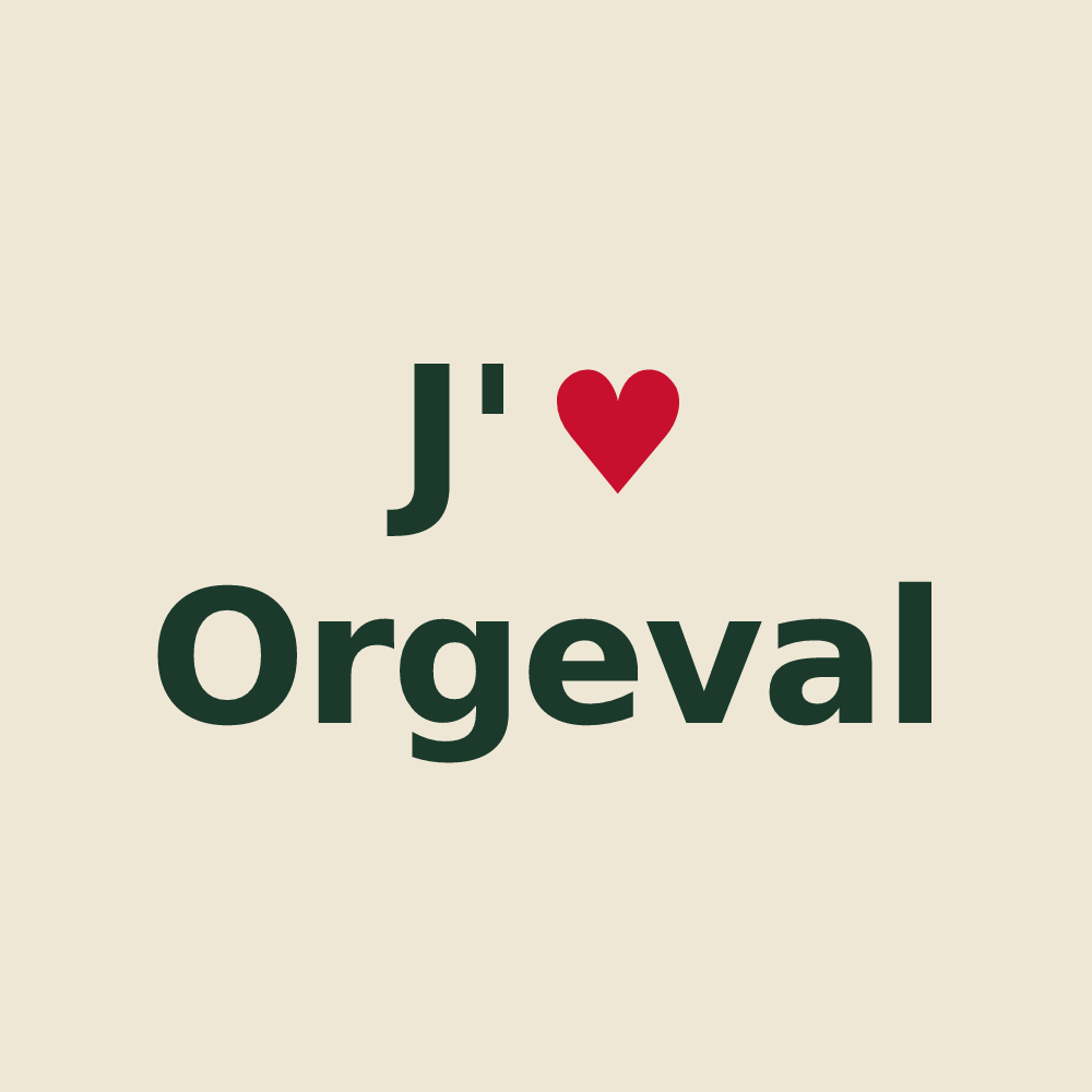 Tote bag personnalisé Orgeval — design J'aime Orgeval