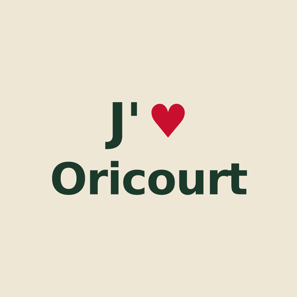 Tote bag personnalisé Oricourt — design J'aime Oricourt