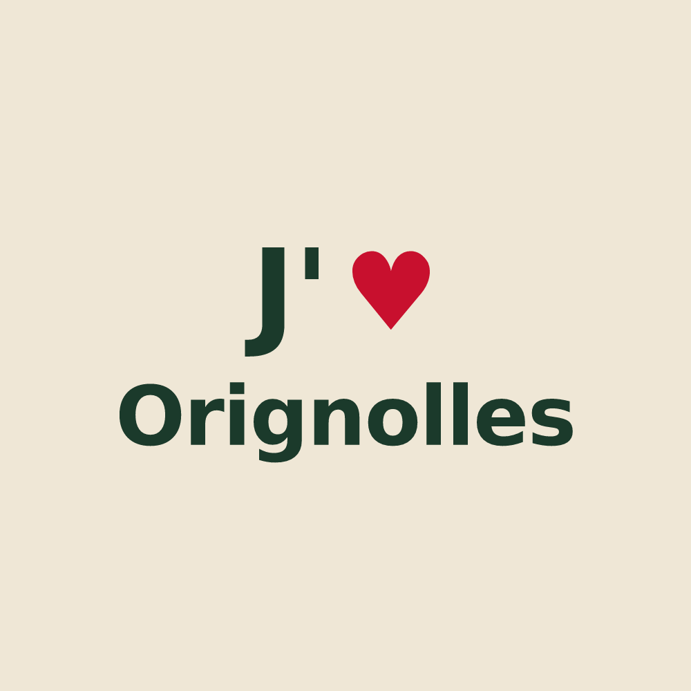 Tote bag personnalisé Orignolles — design J'aime Orignolles