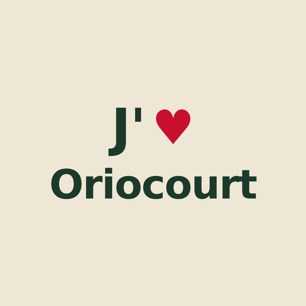 Tote bag personnalisé Oriocourt — design J'aime Oriocourt