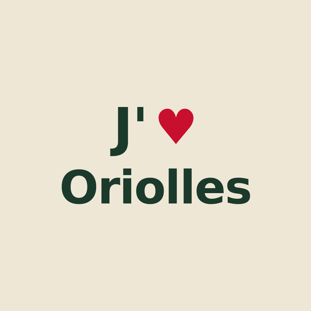 Tote bag personnalisé Oriolles — design J'aime Oriolles