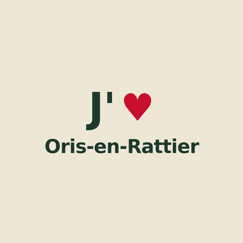 Tote bag personnalisé Oris-en-Rattier — design J'aime Oris-en-Rattier