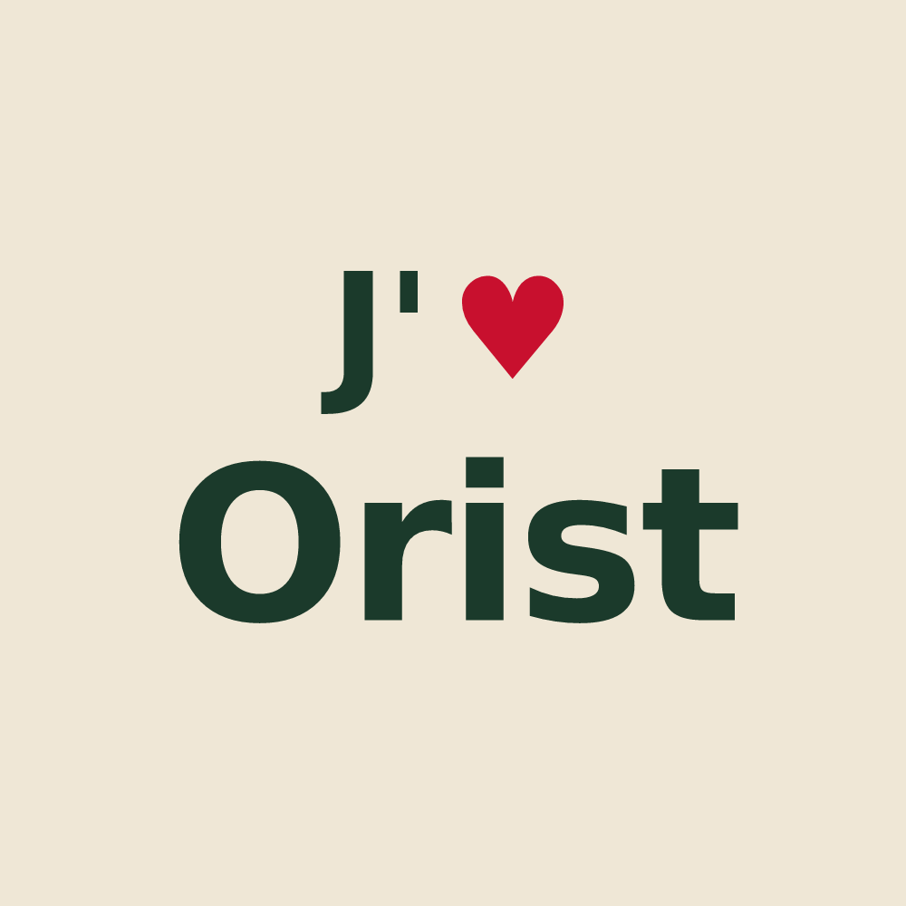 Tote bag personnalisé Orist — design J'aime Orist