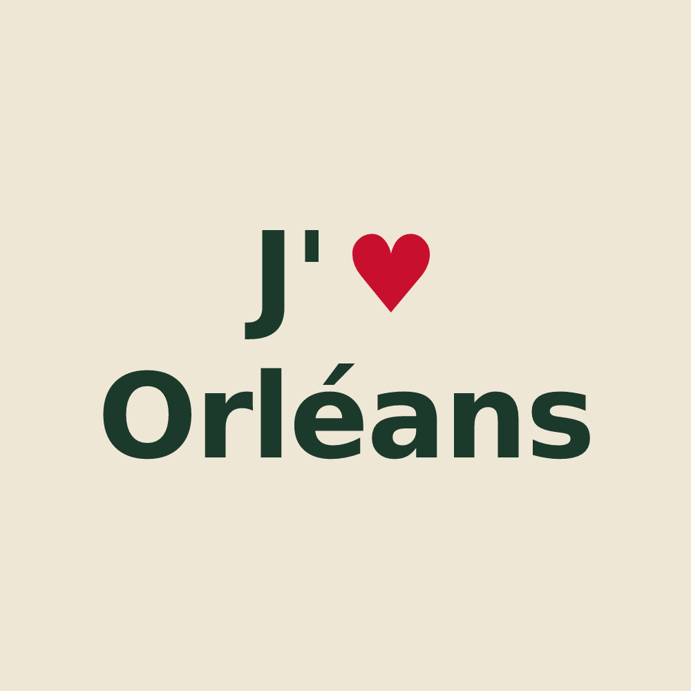 Tote bag personnalisé Orléans — design J'aime Orléans