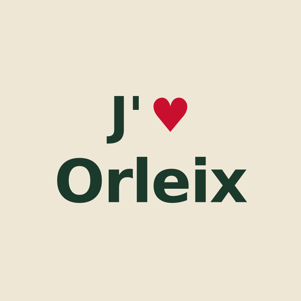 Tote bag personnalisé Orleix — design J'aime Orleix