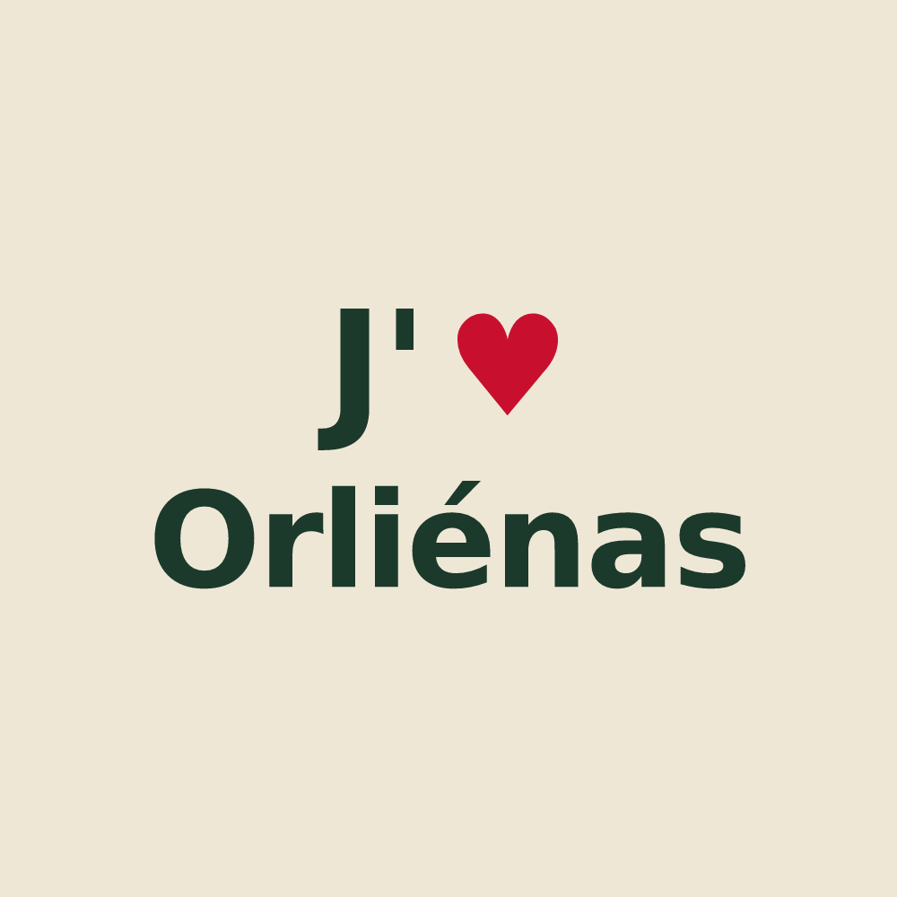 Tote bag personnalisé Orliénas — design J'aime Orliénas