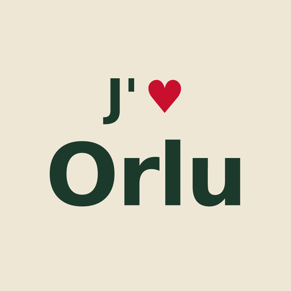 Tote bag personnalisé Orlu — design J'aime Orlu