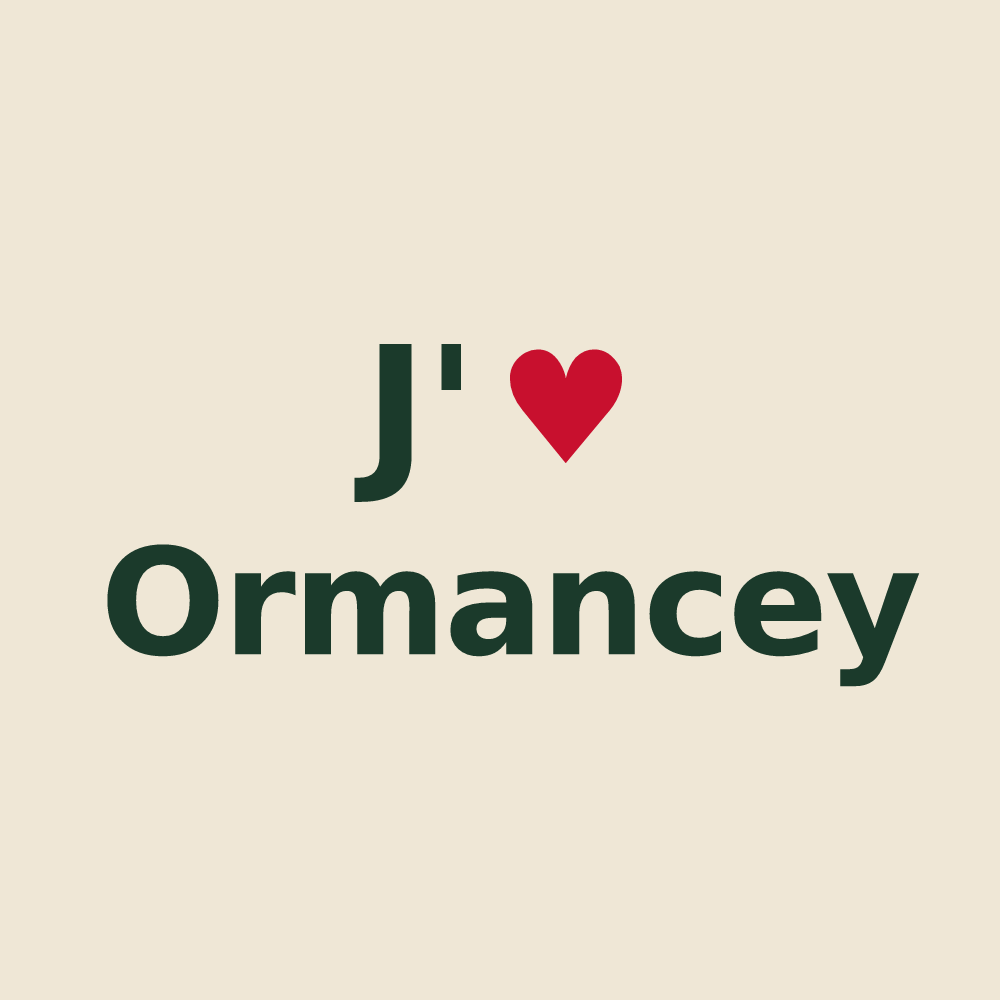 Tote bag personnalisé Ormancey — design J'aime Ormancey