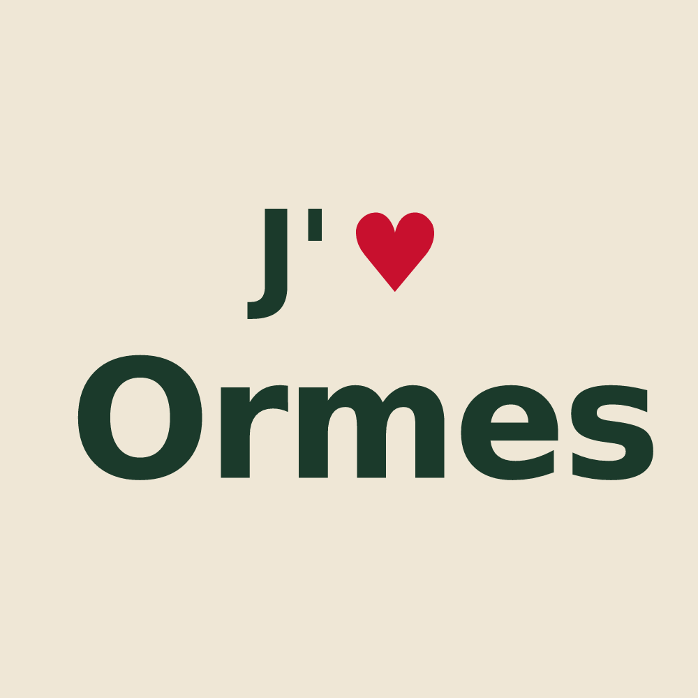 Tote bag personnalisé Ormes — design J'aime Ormes