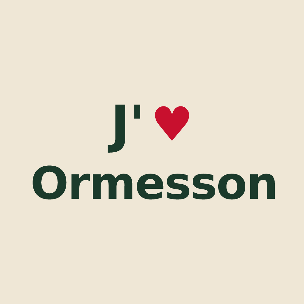 Tote bag personnalisé Ormesson — design J'aime Ormesson