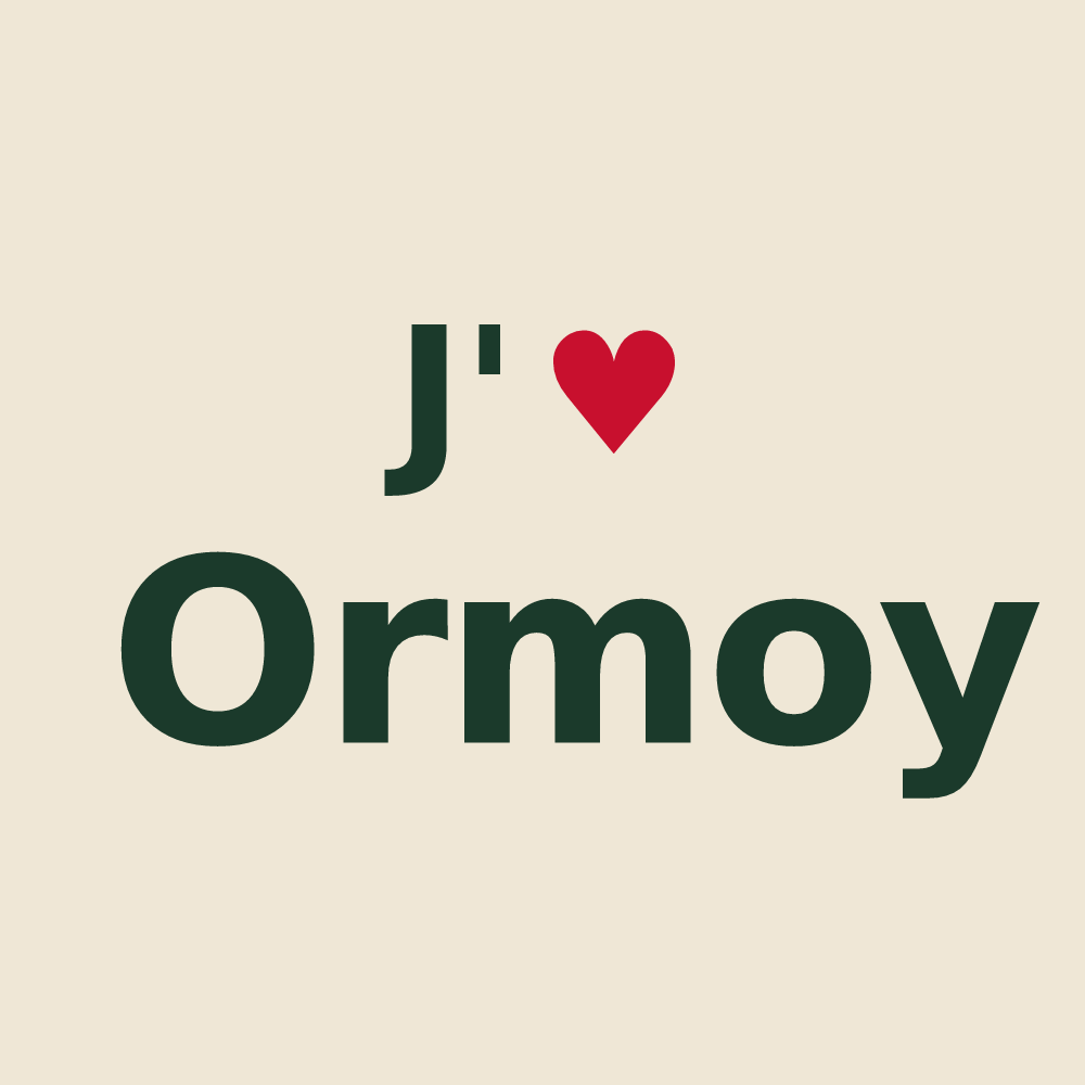 Tote bag personnalisé Ormoy — design J'aime Ormoy