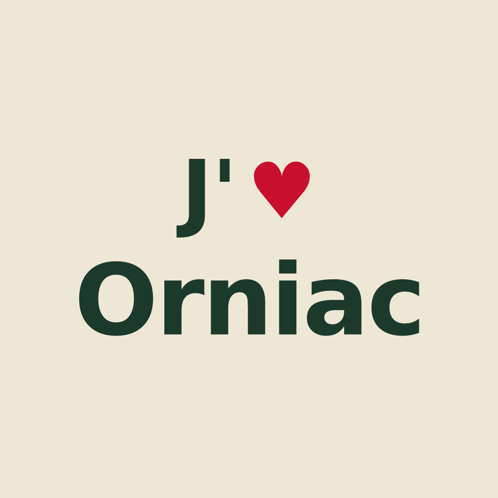 Tote bag personnalisé Orniac — design J'aime Orniac