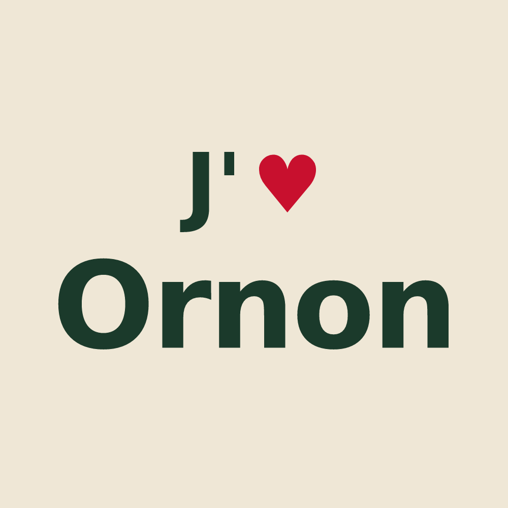 Tote bag personnalisé Ornon — design J'aime Ornon