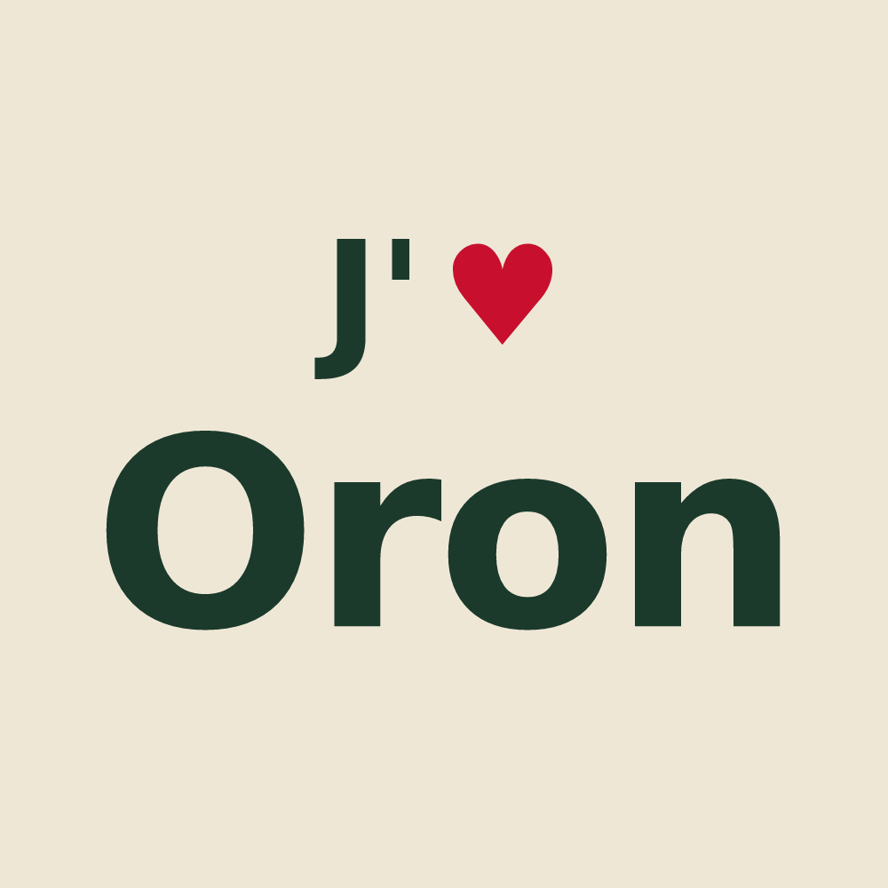 Tote bag personnalisé Oron — design J'aime Oron