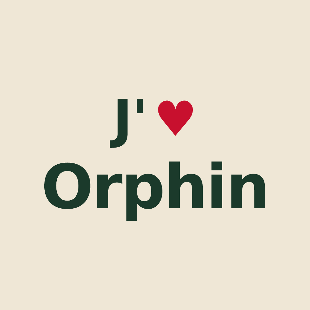 Tote bag personnalisé Orphin — design J'aime Orphin