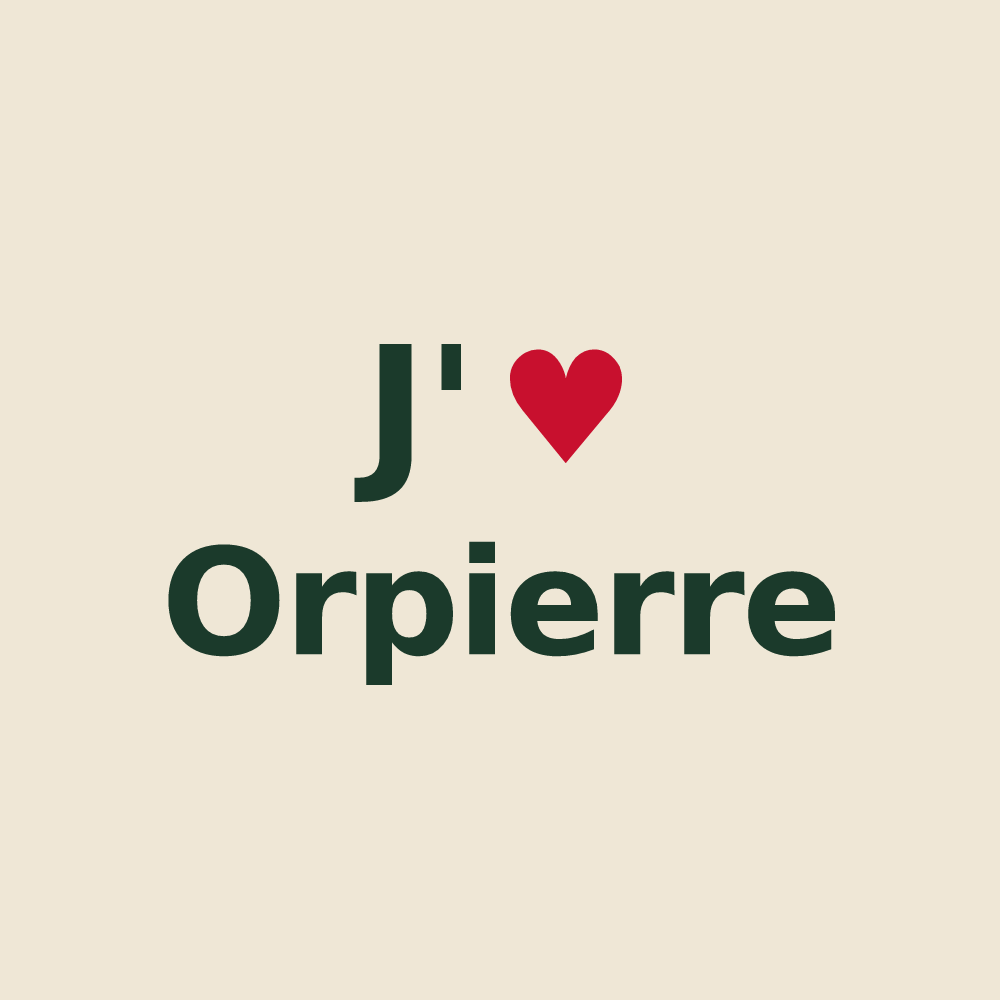 Tote bag personnalisé Orpierre — design J'aime Orpierre