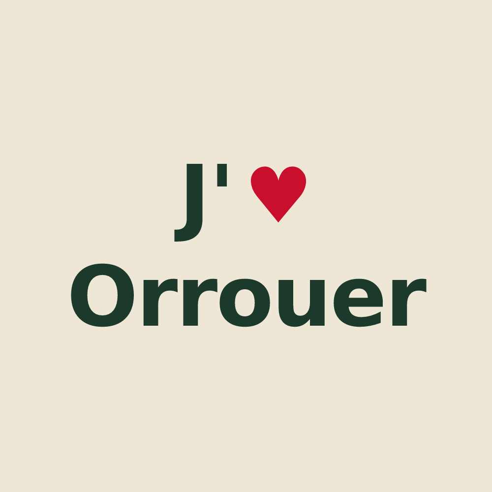 Tote bag personnalisé Orrouer — design J'aime Orrouer