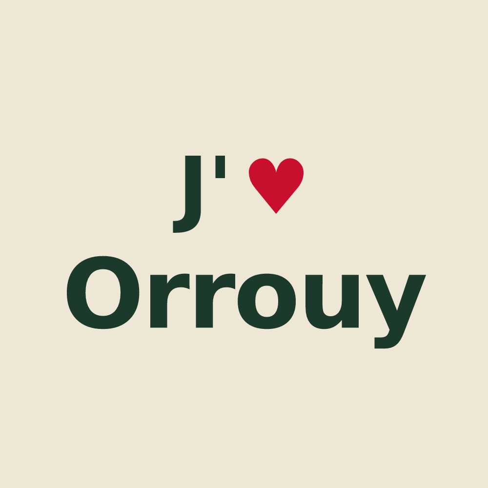 Tote bag personnalisé Orrouy — design J'aime Orrouy