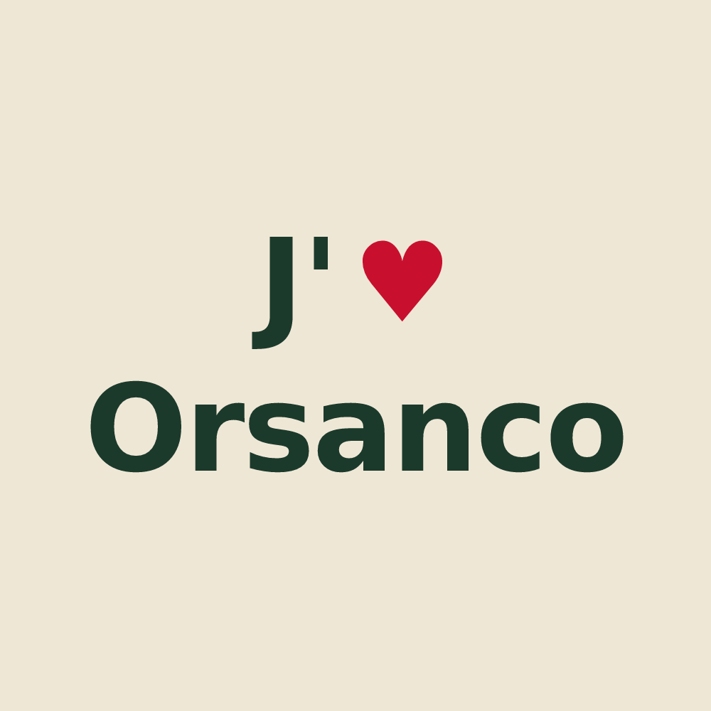 Tote bag personnalisé Orsanco — design J'aime Orsanco