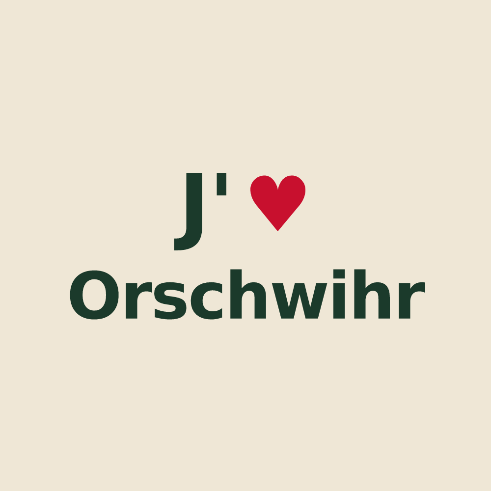 Tote bag personnalisé Orschwihr — design J'aime Orschwihr