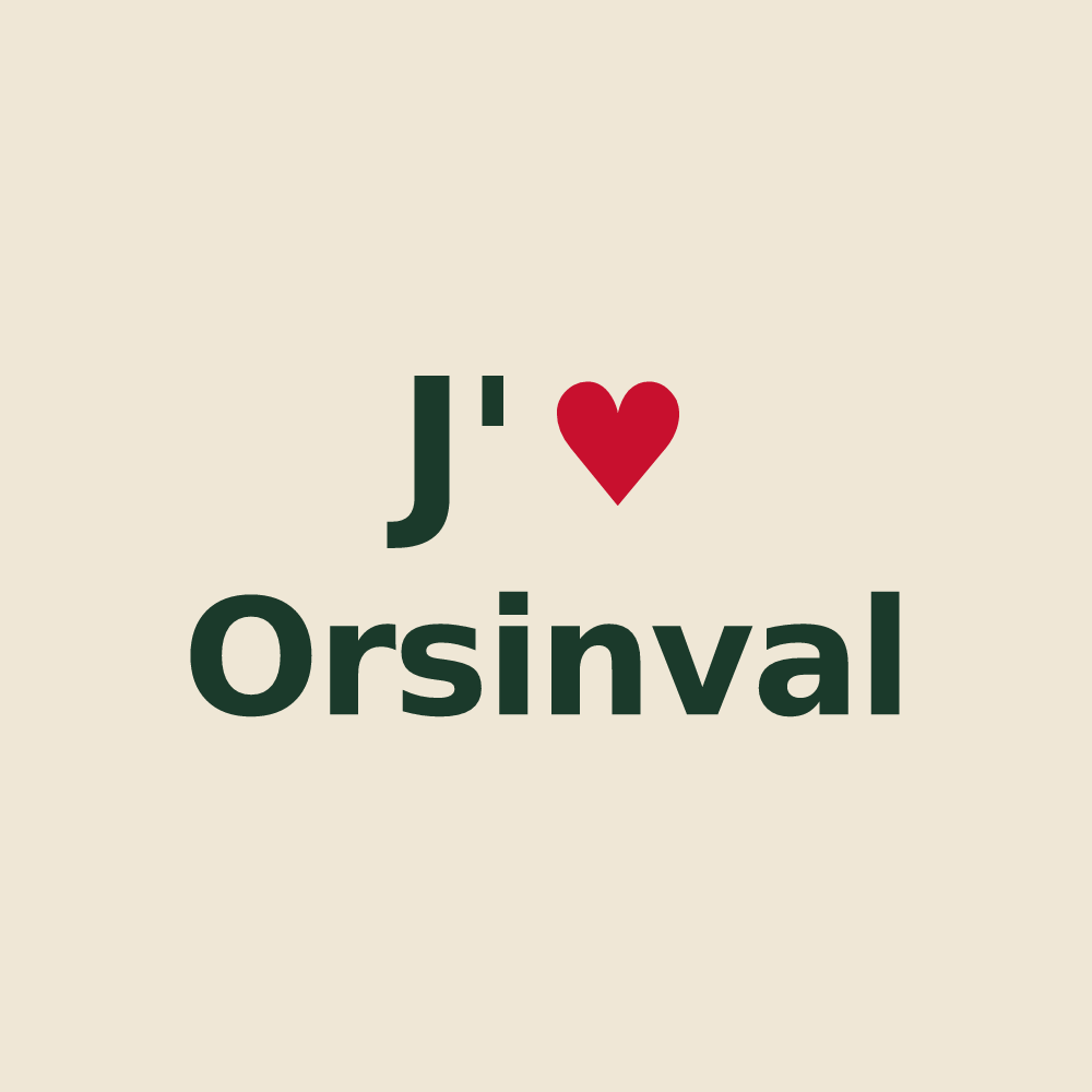 Tote bag personnalisé Orsinval — design J'aime Orsinval