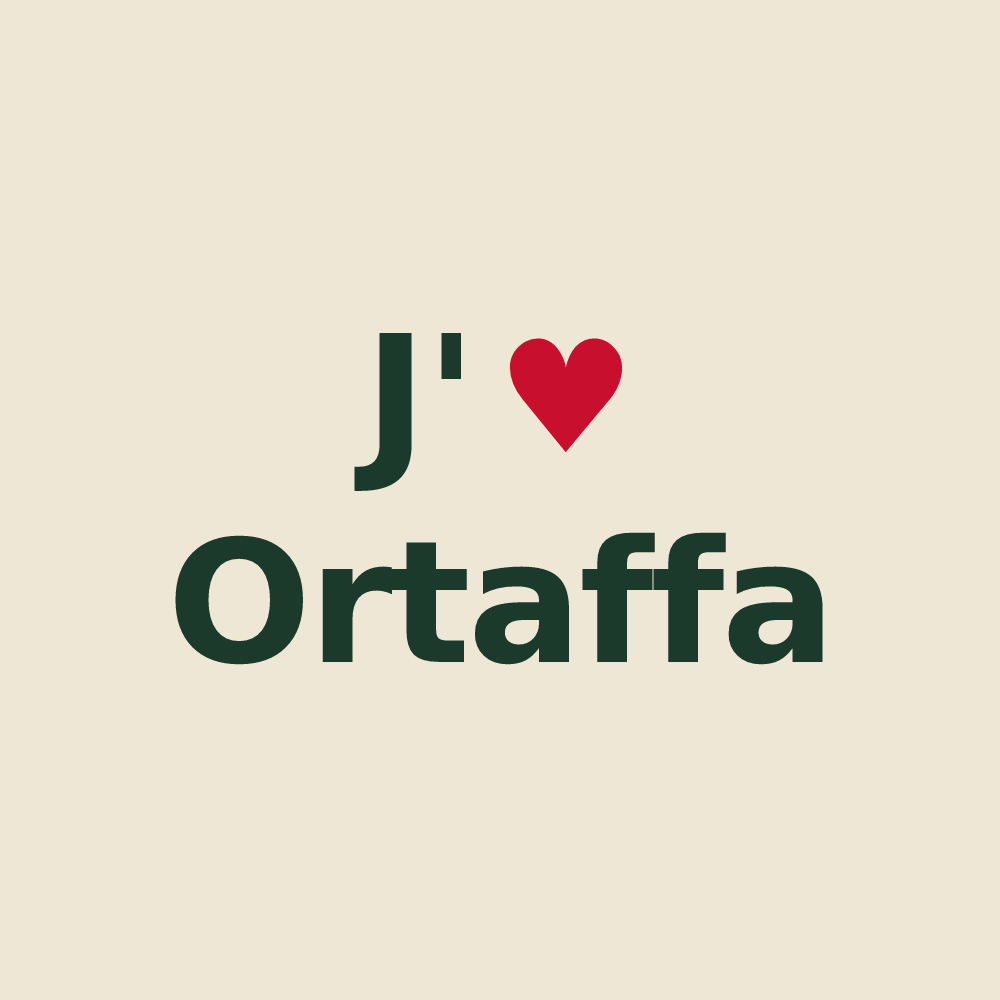 Tote bag personnalisé Ortaffa — design J'aime Ortaffa