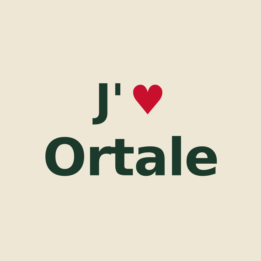 Tote bag personnalisé Ortale — design J'aime Ortale