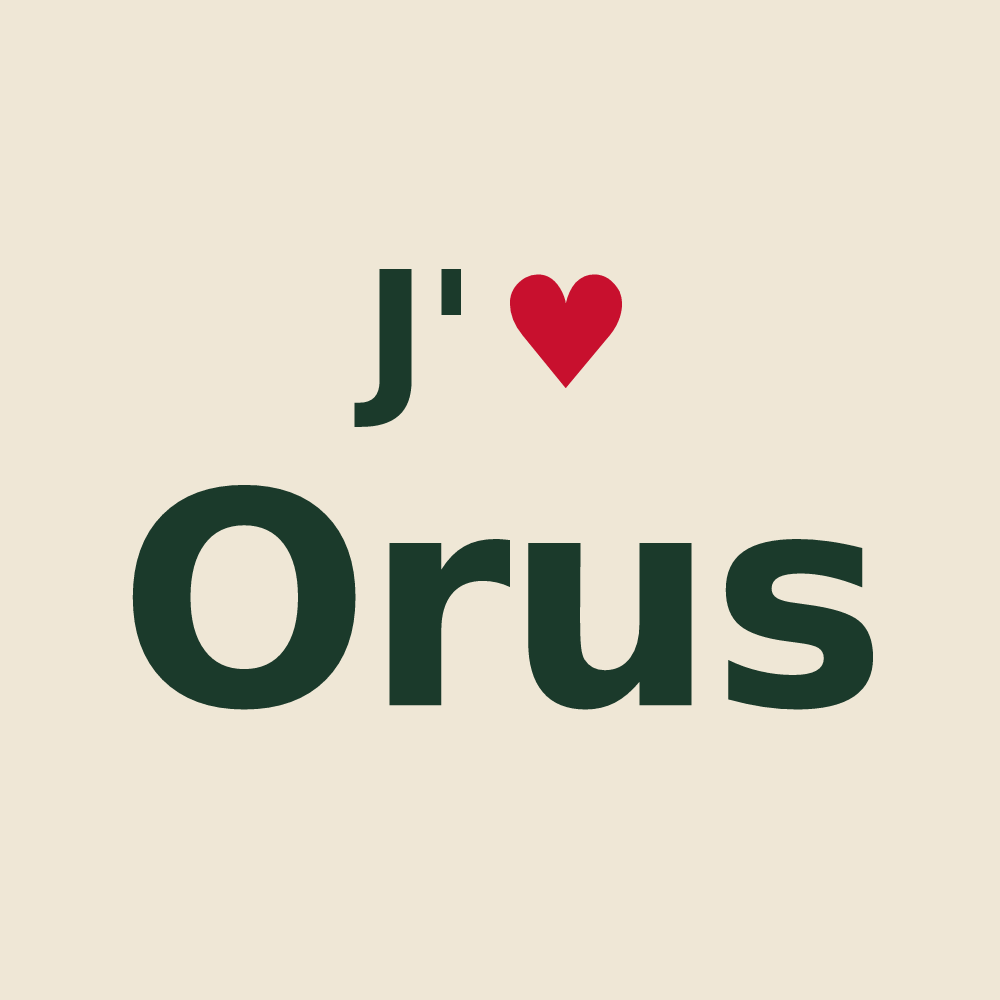 Tote bag personnalisé Orus — design J'aime Orus