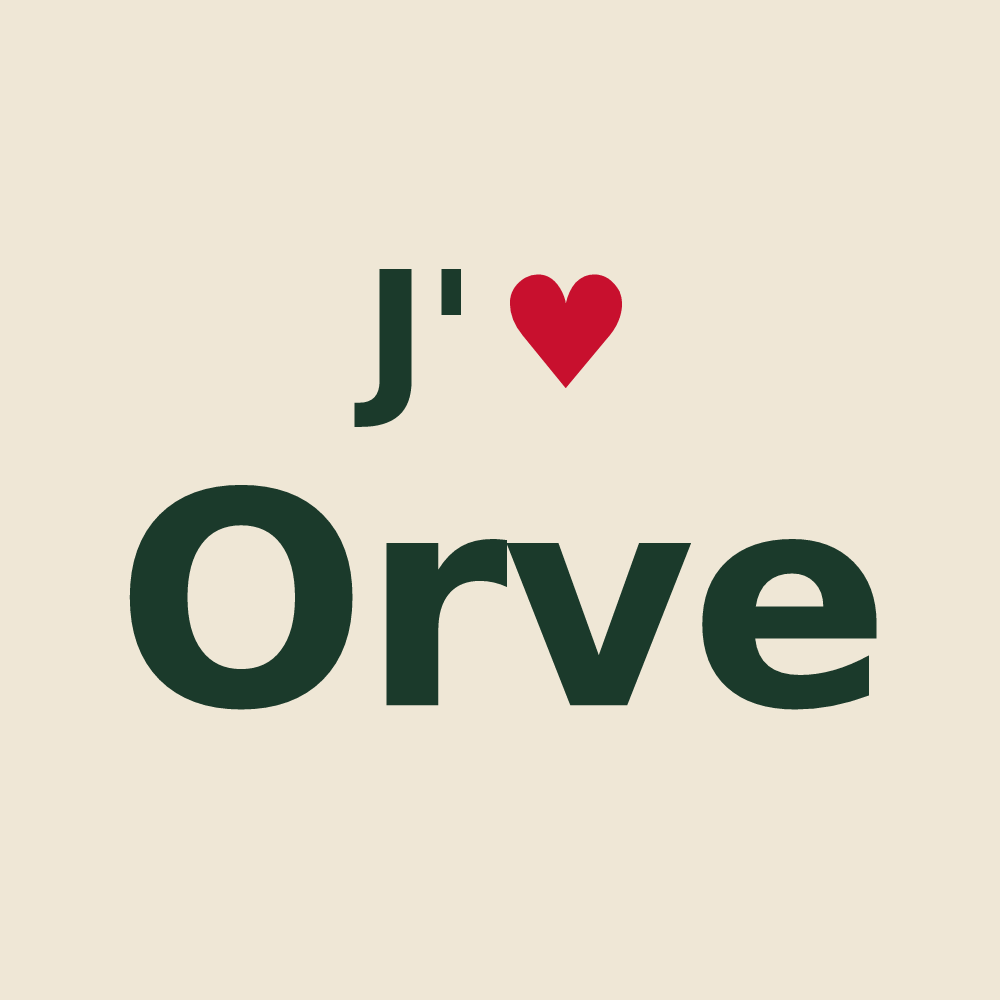 Tote bag personnalisé Orve — design J'aime Orve