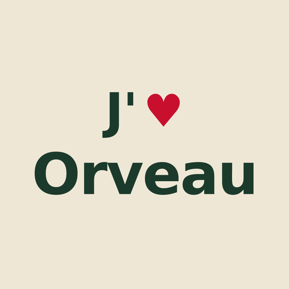 Tote bag personnalisé Orveau — design J'aime Orveau