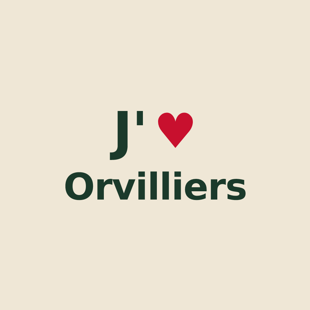 Tote bag personnalisé Orvilliers — design J'aime Orvilliers