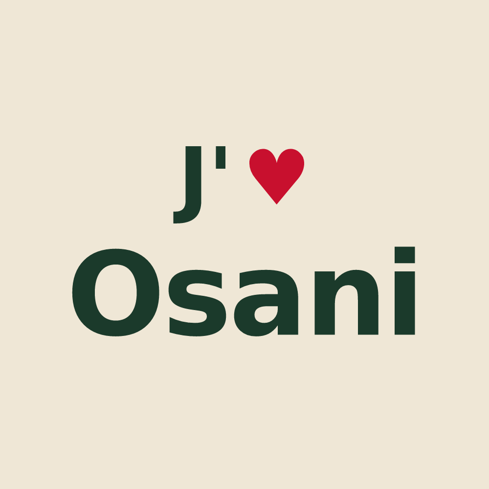 Tote bag personnalisé Osani — design J'aime Osani