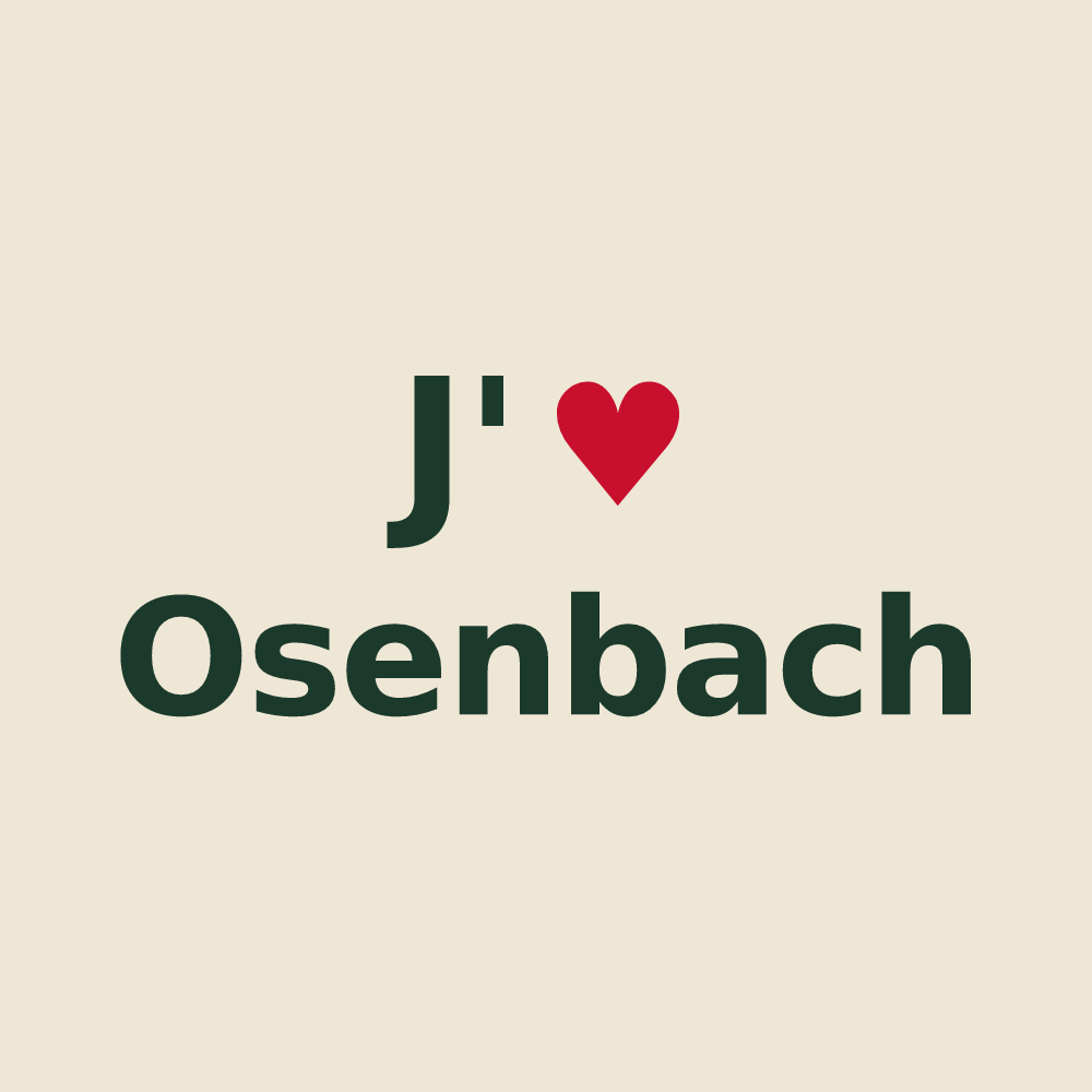 Tote bag personnalisé Osenbach — design J'aime Osenbach