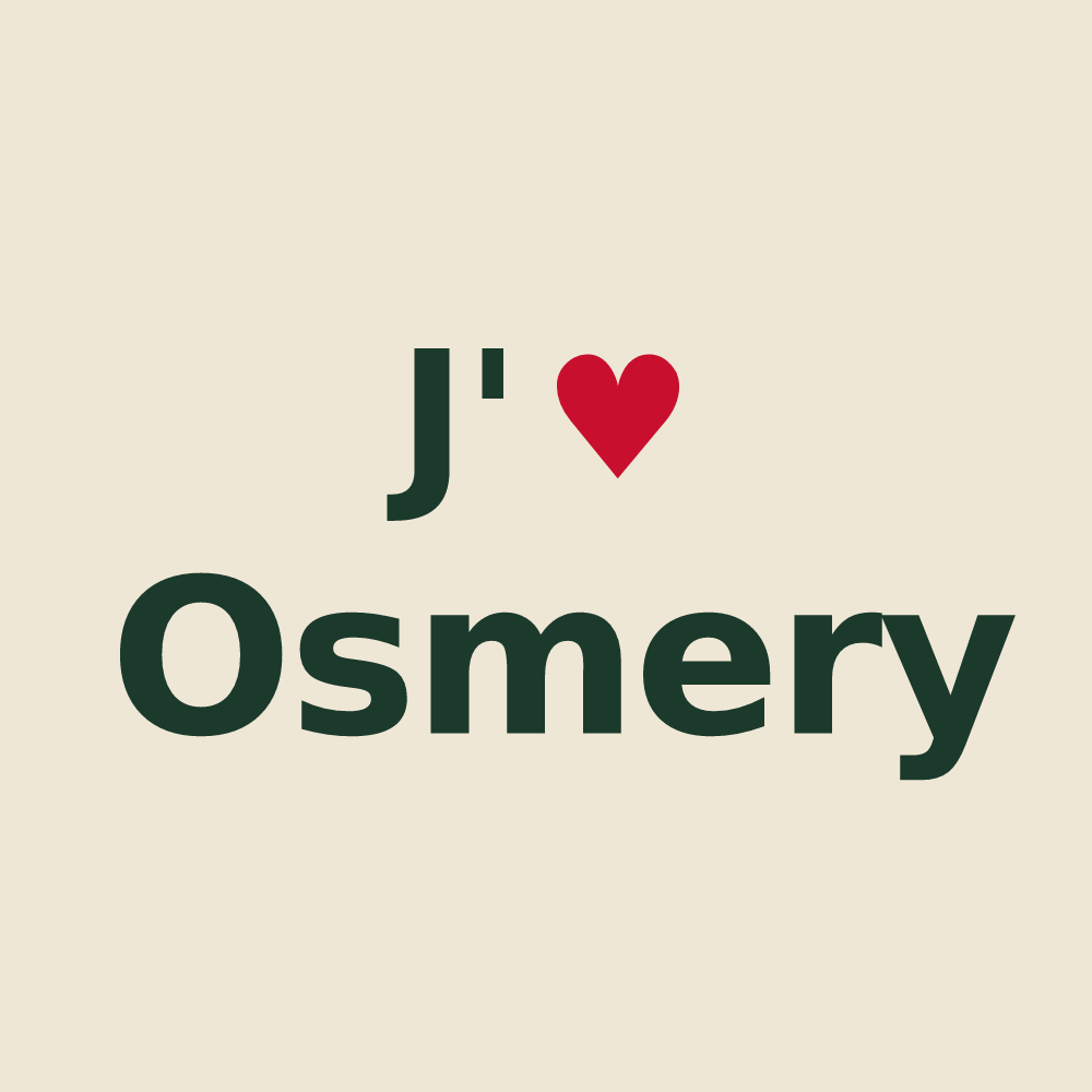 Tote bag personnalisé Osmery — design J'aime Osmery