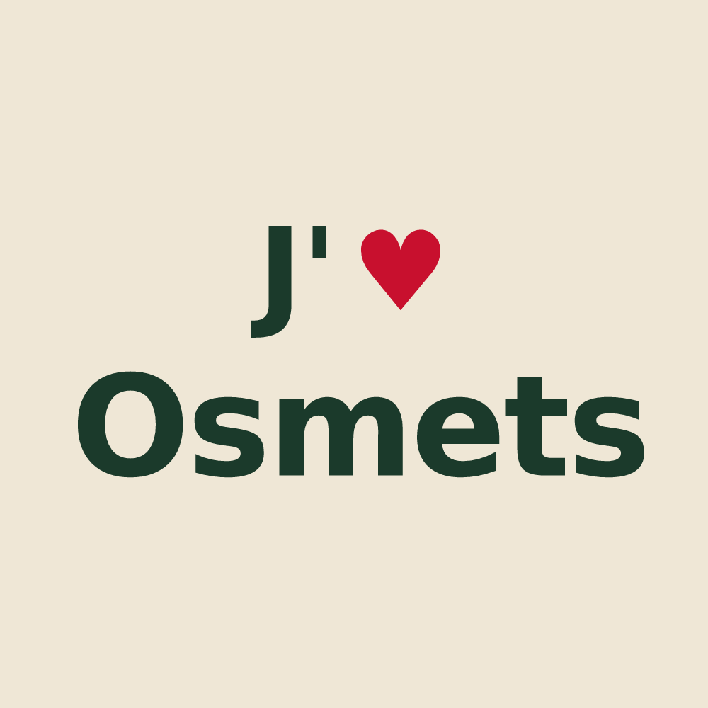 Tote bag personnalisé Osmets — design J'aime Osmets